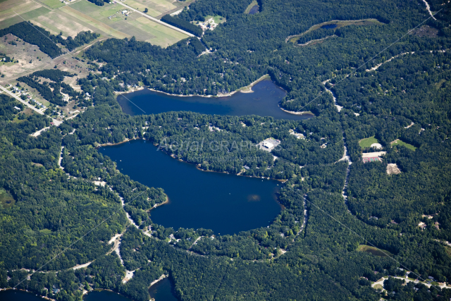 High Lake & Tibbets Lake in Grand Traverse County, Michigan